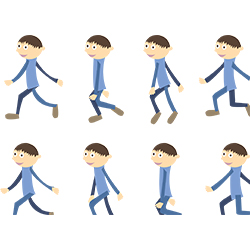 Walkcycle eines Charakters