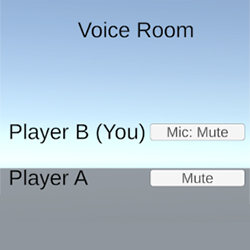 Screenshot Voice Chat Implementierung in Unity